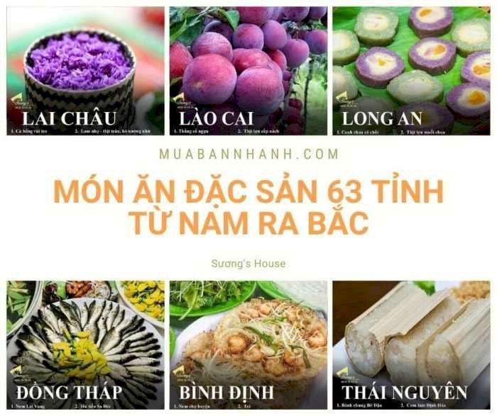Món ăn đặc sản 63 tỉnh thành từ Nam ra Bắc - Tổng hợp từ đối tác đặc sản Sương House