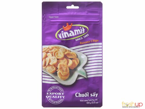 Chuối sấy giòn Vinamit túi 100g