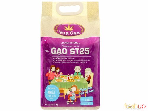 Gạo thơm Vua Gạo ST25 túi 5kg