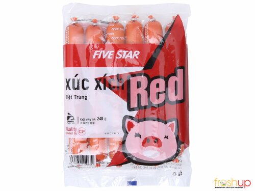 Xúc xích heo tiệt trùng Red Five Star C.P gói 240g