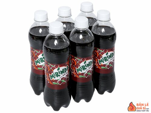 6 chai nước ngọt Mirinda hương xá xị 390ml