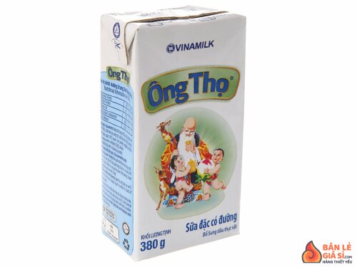 Sữa đặc có đường Ông Thọ Trắng nhãn xanh hộp 380g