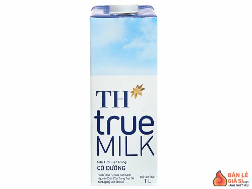 Sữa tươi tiệt trùng có đường TH true MILK hộp 1 lít