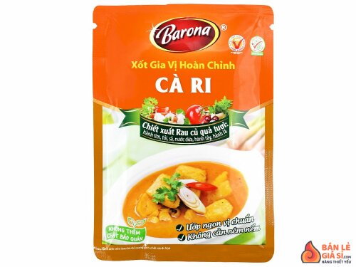 Xốt gia vị hoàn chỉnh cà ri Barona gói 80g