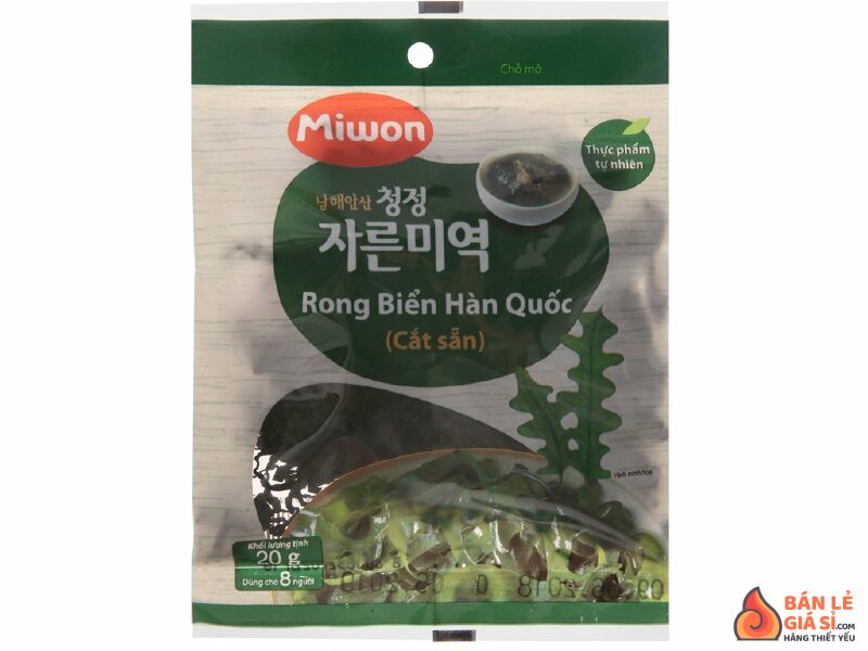 Rong biển Hàn Quốc cắt sẵn Miwon 20g