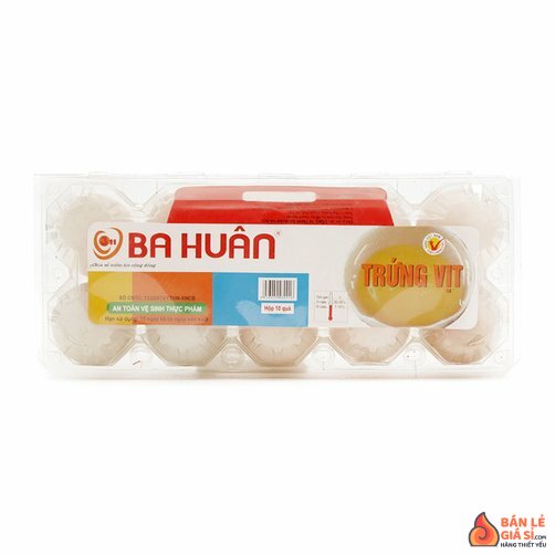 Trứng vịt Ba Huân hộp 10 quả