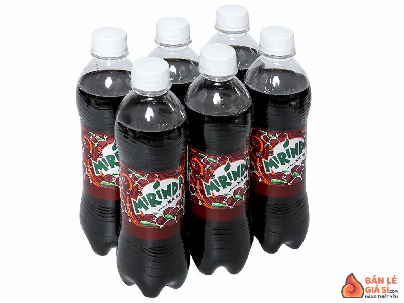 6 chai nước ngọt Mirinda hương xá xị 390ml