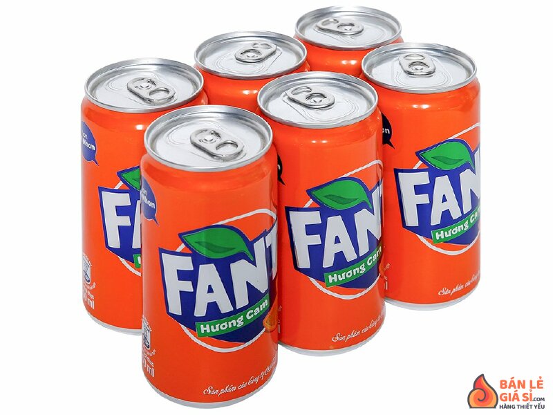 6 lon nước ngọt Fanta hương cam 250ml