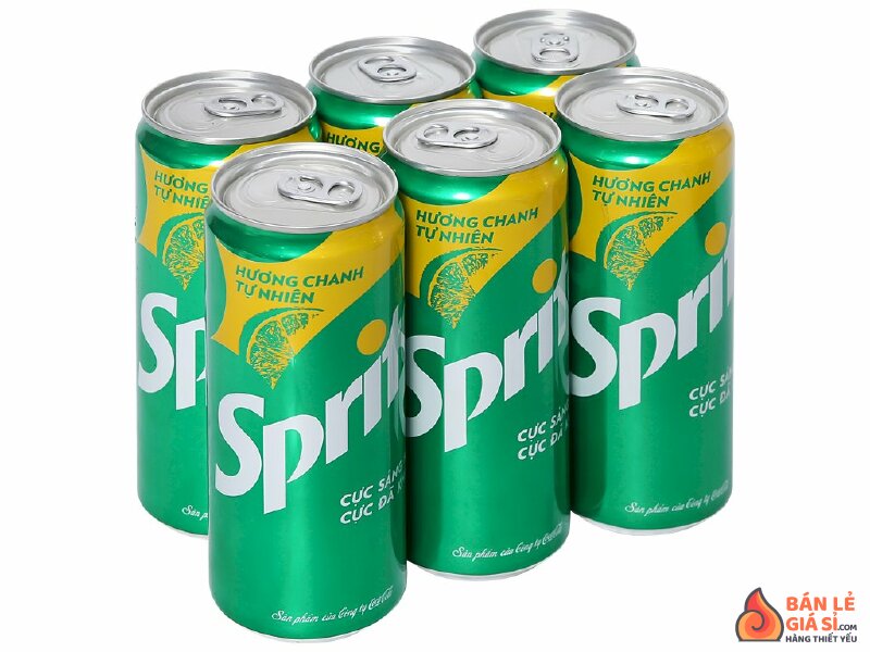 6 lon nước ngọt Sprite hương chanh 330ml