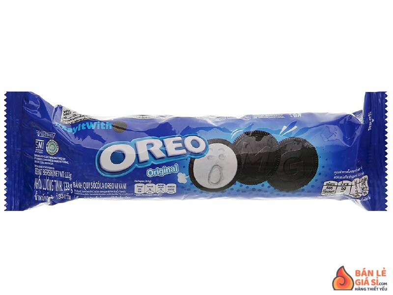 Bánh quy nhân kem vani Oreo gói 133g