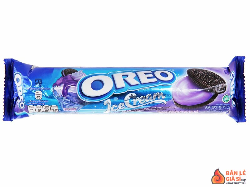 Bánh quy socola Oreo kem lạnh việt quất gói 133g