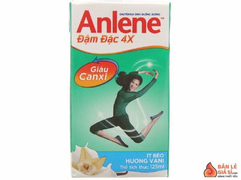 Lốc 4 hộp sữa bột pha sẵn Anlene Đậm đặc 4X vani 125ml