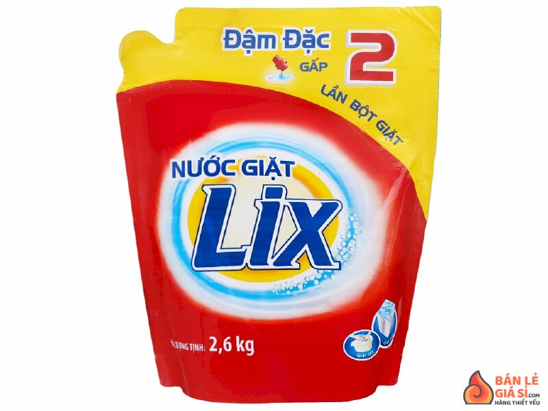 Nước giặt Lix đậm đặc túi 2.5 lít