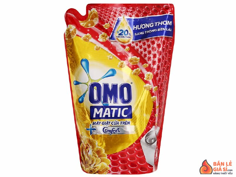 Nước giặt OMO Matic cửa trên Comfort tinh dầu thơm túi 2.2 lít