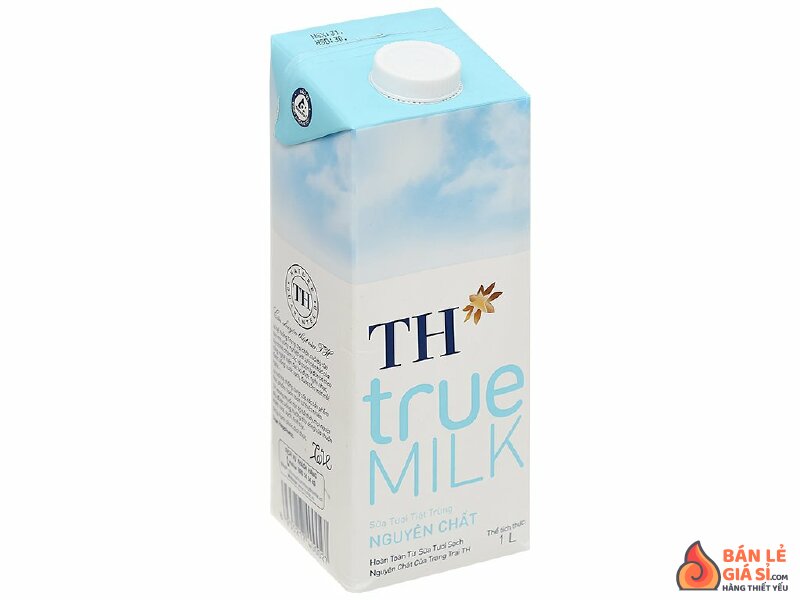 Sữa tươi tiệt trùng nguyên chất không đường TH true MILK hộp 1 lít