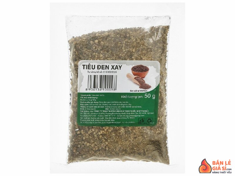 Tiêu đen xay Nguyên Bảo/Vietfresh gói 50g