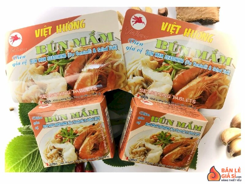 Viên gia vị bún mắm Việt Hương hộp 96g